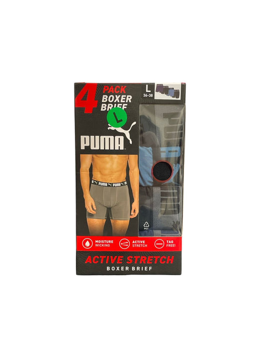 Pack 4 Boxer Puma Stretch Hombre – Talla L (36-38)