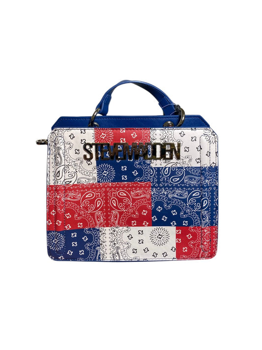 Bolso Satchel Steve Madden Bandanas – Azul con Diseño Patchwork y Monedero