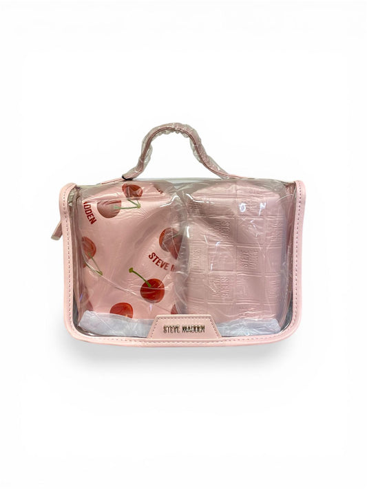 Neceser Transparente Steve Madden Rosa