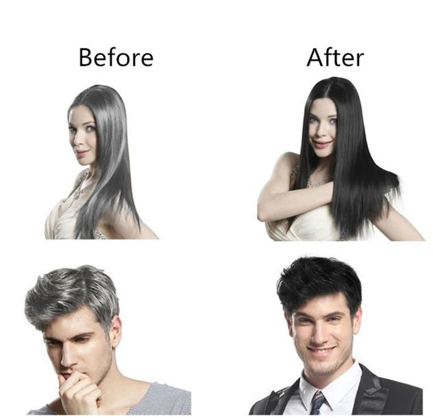 Shampoo, tinte color negro 10 sobres