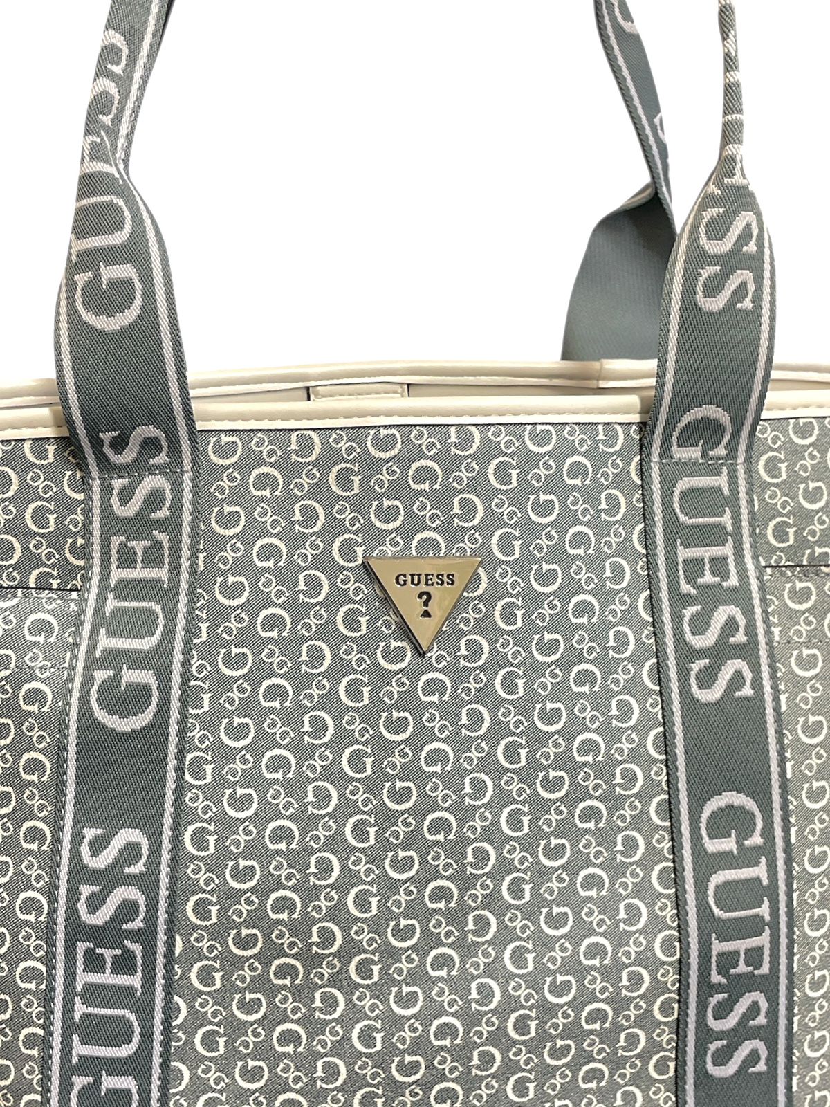 Bolsa Tote GUESS Monogram Azul – Elegancia diaria con gran capacidad