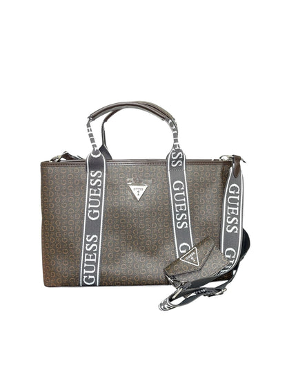 Bolsa Tote GUESS Monograma con Strap Ajustable y Mini Pouch