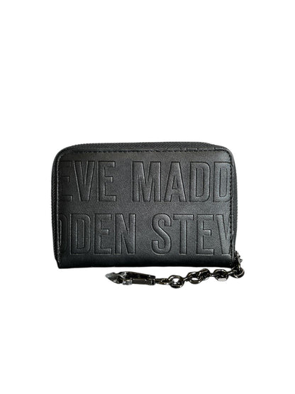 Cartera Steve Madden Negra con Logotipo en Relieve