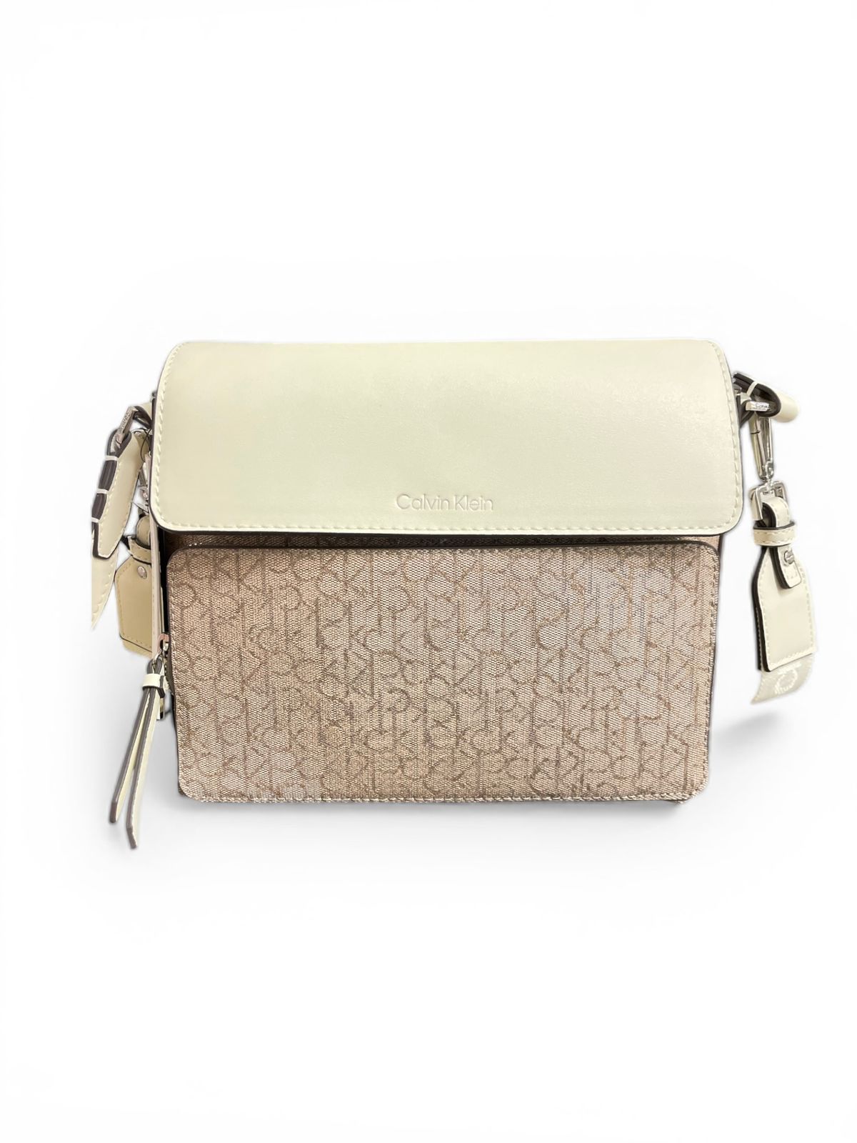 Crossbody Calvin Klein Monograma Beige
